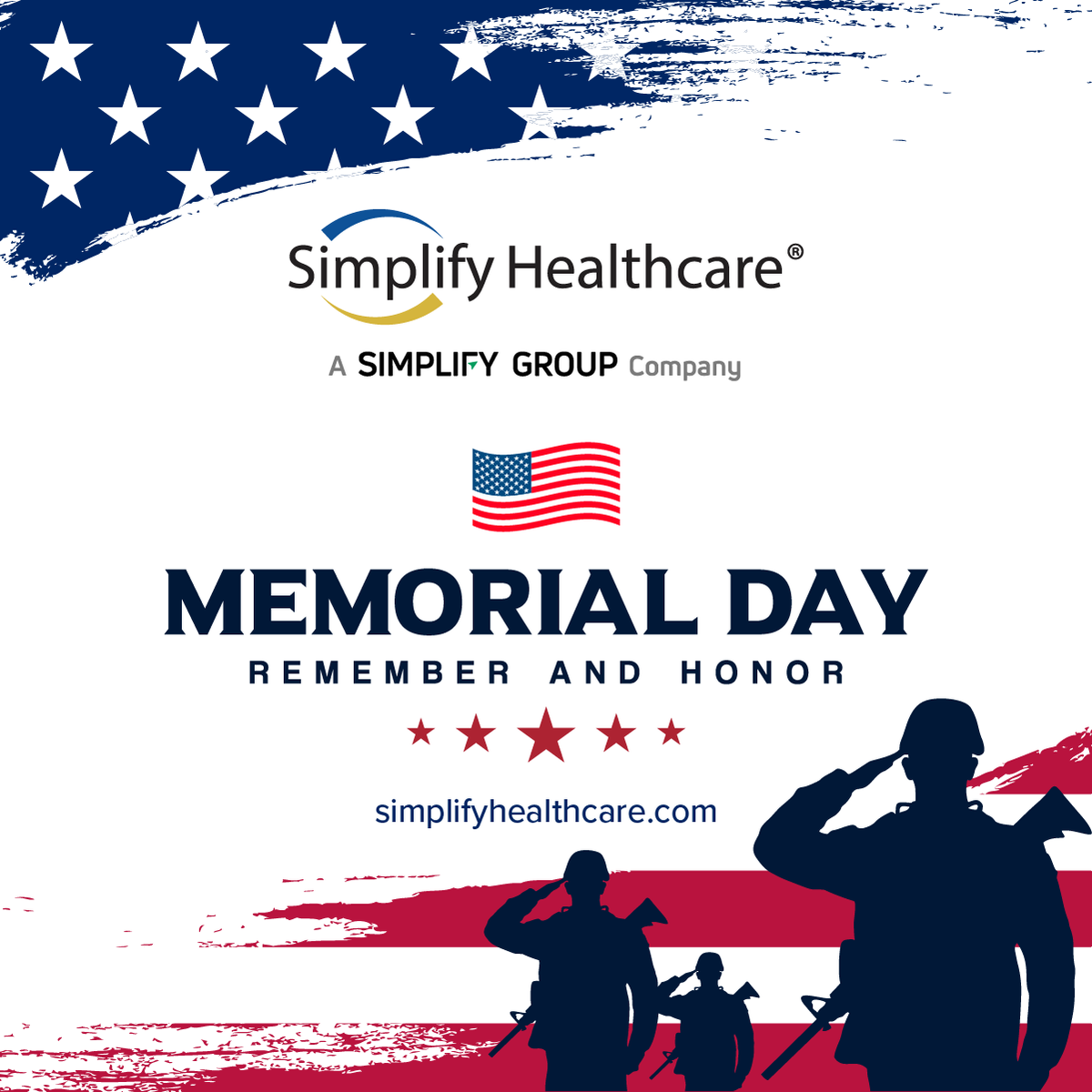 SimplifyHCare's tweet photo. Remembering the brave who made the ultimate sacrifice. Thank you for the freedoms we have today.

#SimplifyHealthcare #MemorialDay2026 #HonorAndRemember #RememberTheFallen https://t.co/xXOrAX8NOn