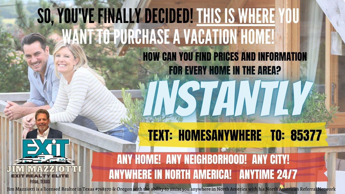 MAZZINTEXAS's tweet photo. Find the price, the features and the facts on EVERY MLS real estate listing in America! No call. No fuss! INSTANTLY!   Text: HomesAnywhere   To:  85377 https://t.co/zx24OQjNPT