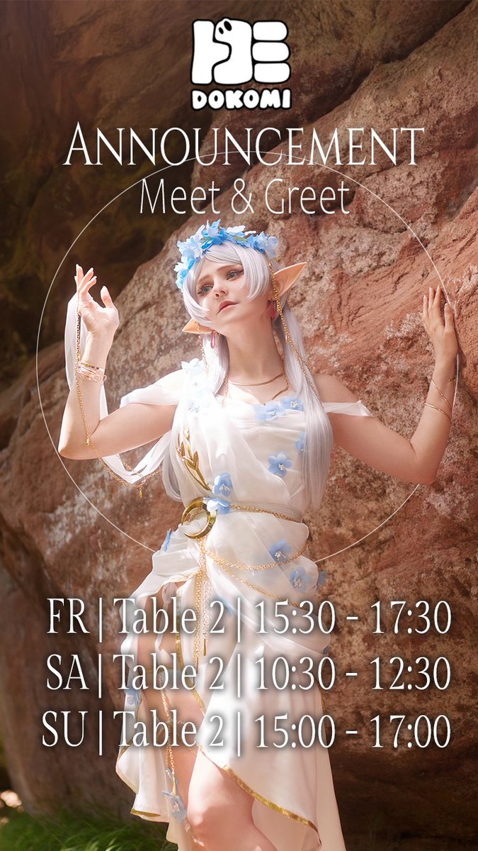 KaddiCosplay's tweet photo. ✨️ DOKOMI M&amp;G ANNOUNCEMENT ✨️

Bei den Cosplay Tables, NICHT Creator Tables!
Halle 10 🥰

Freue mich auf euch! Prints bring ich mit ❤️ https://t.co/FGD14B64d4