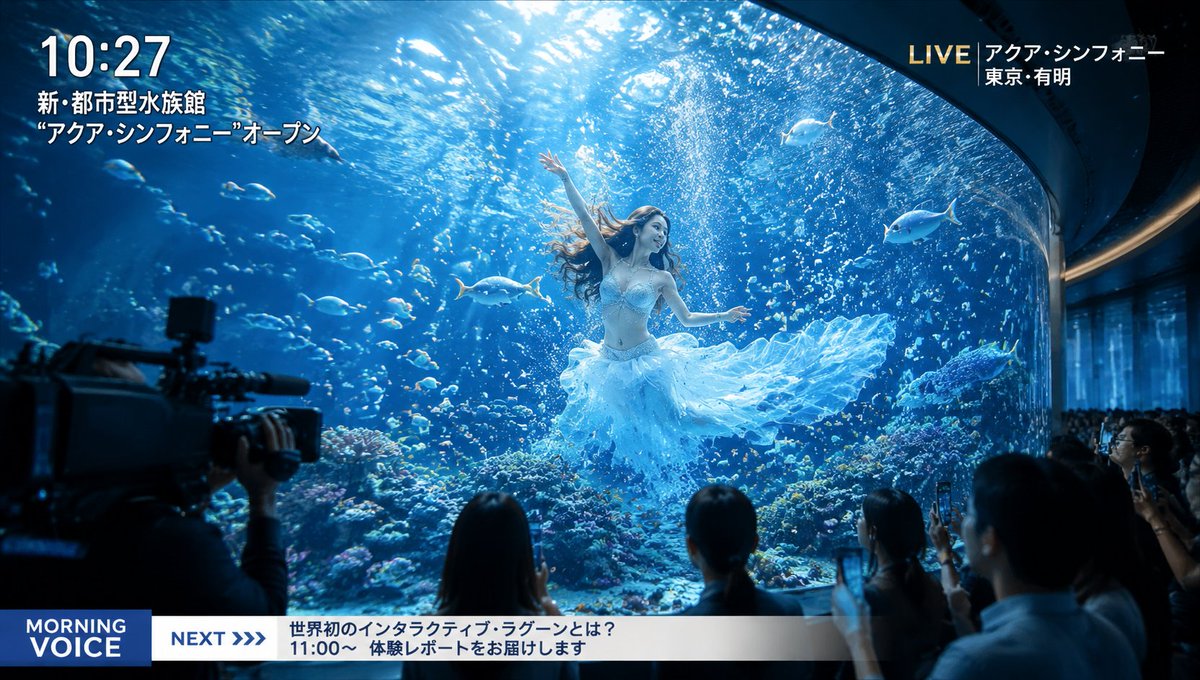 Futuristic Aquarium Mermaid Scene