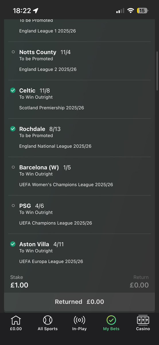 jmcon15's tweet photo. @bet365 surely the Southampton game is down as void rather than a loss? https://t.co/lRHQOLQLam