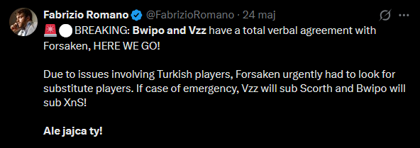 Forsaken tweet media
