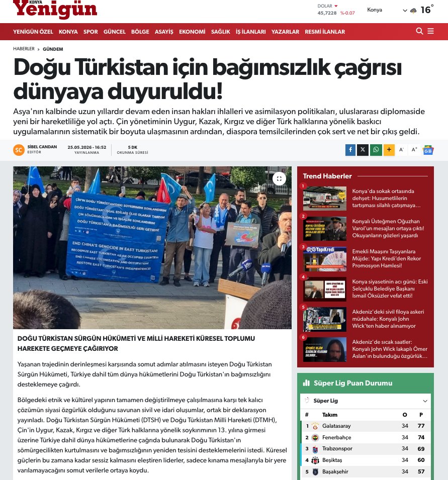 East Turkistan Government in Exile (ETGE) tweet media