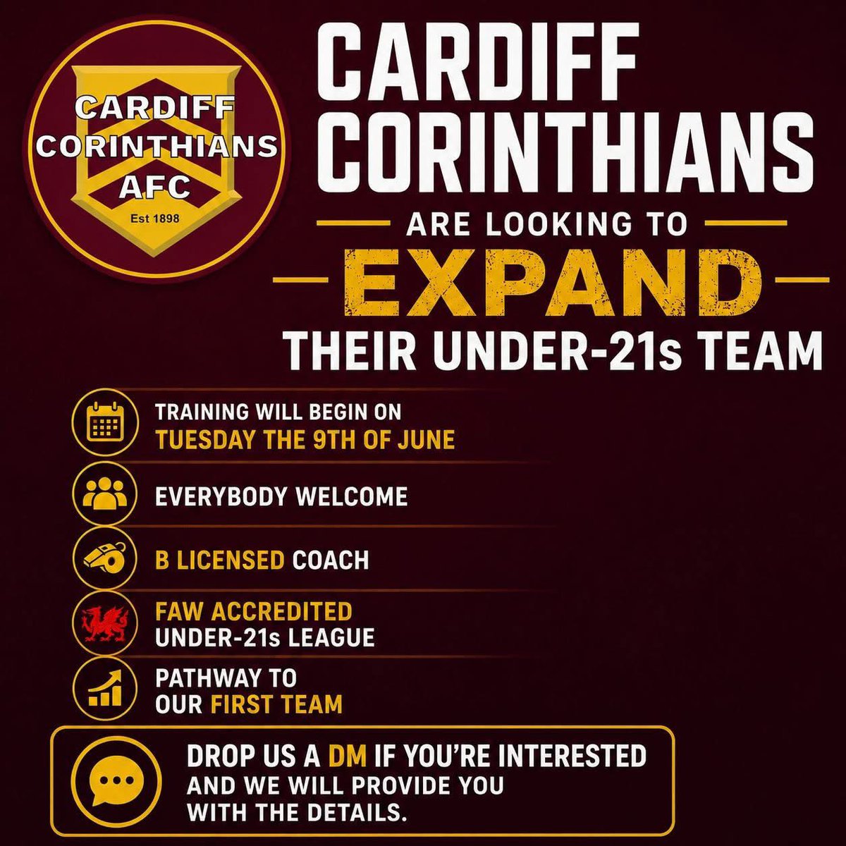 CARDIFF CORINTHIANS AFC tweet media