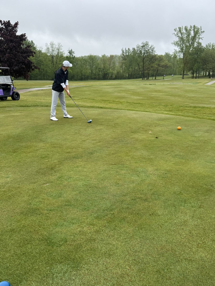 DeKalbGolf's tweet photo. Congratulations to Easton Armstrong 79   2nd team All conference and AJ Shambaugh 82 All Conference Honorable  Mention on a soggy Cobblestone course Saturday,  Team shot 341 to finish 5th overall , Next event Leo/ Angola Wednesday @ Bridgewater 10:00 am https://t.co/zUJVUmuCVp