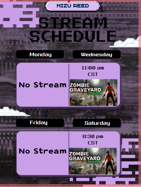 gcuttv's tweet photo. Here's my stream schedule for this week.
Saturday night streams are back, while Monday Morning streams will vary because of little man's schedule change for the moment. https://t.co/OMqJe9xEGI
