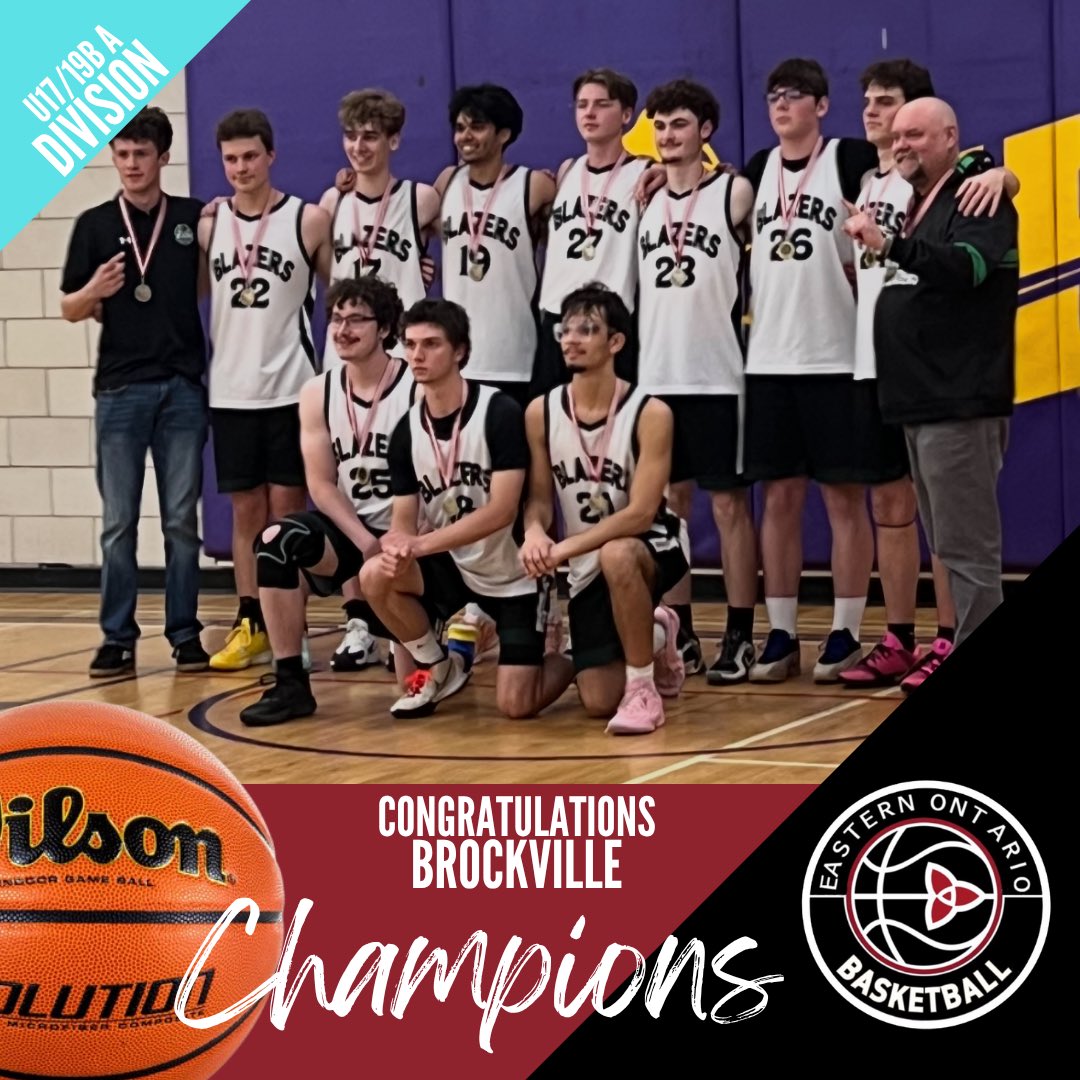 EOBAhoops's tweet photo. Congratulations to the Brockville Blazers who are your U17/19B A division champions for 2025-26! https://t.co/ZzNlRjIolV