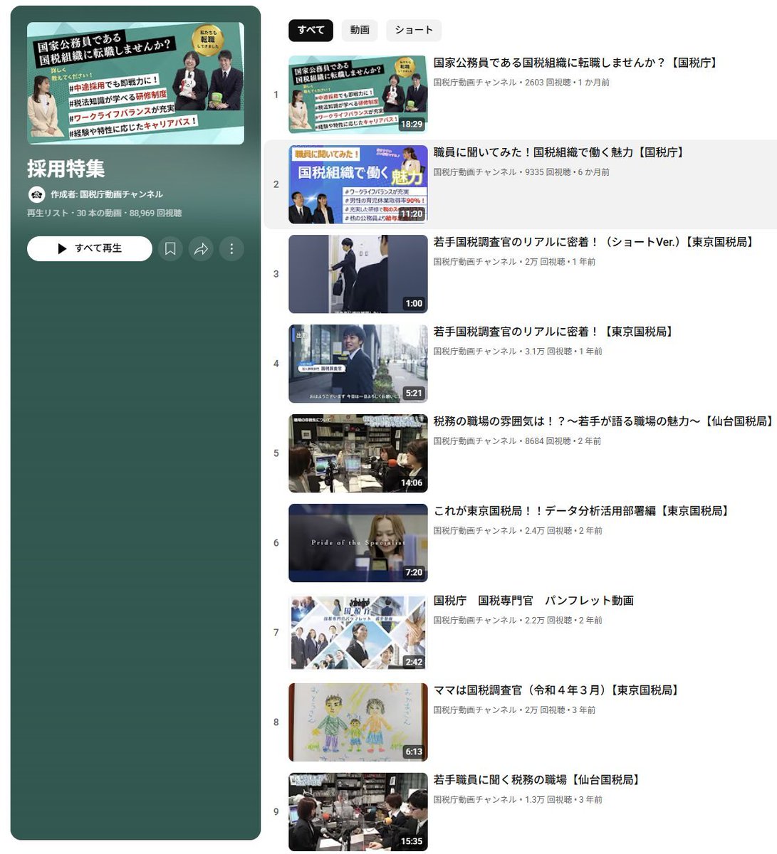 publicpenguin23's tweet photo. 【国税庁動画チャンネル・採用特集】
国税第一志望者は既に見てると思いますが、もし見てない方がいれば！
https://t.co/JfqRqmeMrJ
採用特集のプレイリストの動画は可能な限り見た方が良いです。休憩がてらでも！(37本：4時間程度）

参考：国税note　https://t.co/ewdIg1dTZe