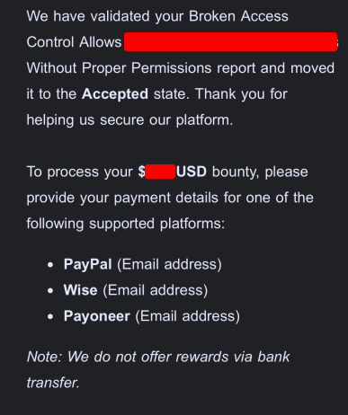 silenz404's tweet photo. اللهم لك الحمد ❤️
Successful collaboration with my brother @ahmedashrafv9 with getting some bounties 💰
#infosec #cybersecurity #pentesting #redteam #informationsecurity #CyberSec #infosecurity #cyberattacks #security #bugbounty #bugbountytips https://t.co/iyZXDjyWl4