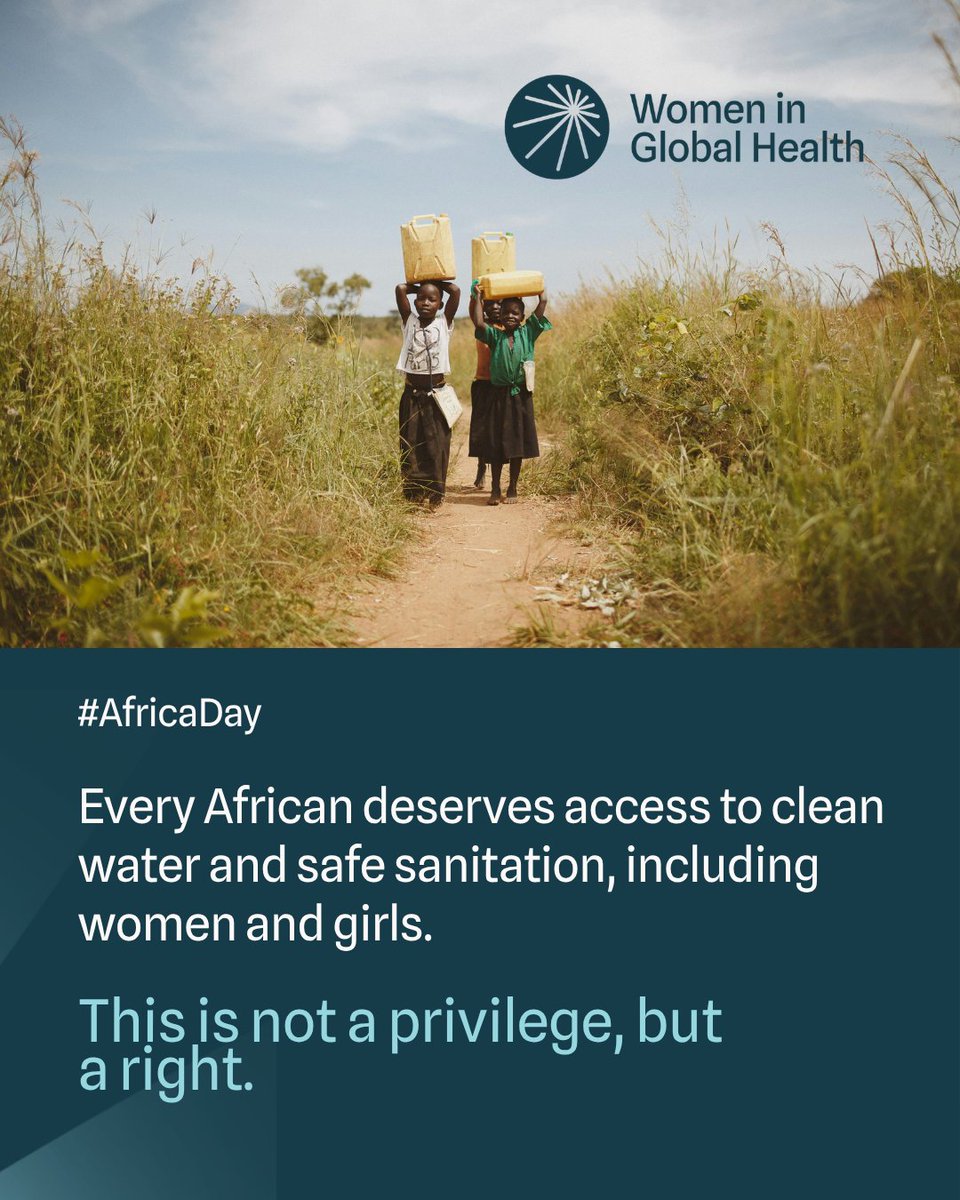 womeninGH's tweet photo. Clean water and safe sanitation are essential to health and development.

Women and girls across Africa continue to face the greatest health risks from unsafe water and poor sanitation systems.

This #AfricaDay, we reaffirm: access to clean water is a right, not a privilege. https://t.co/ldlVgKSt57