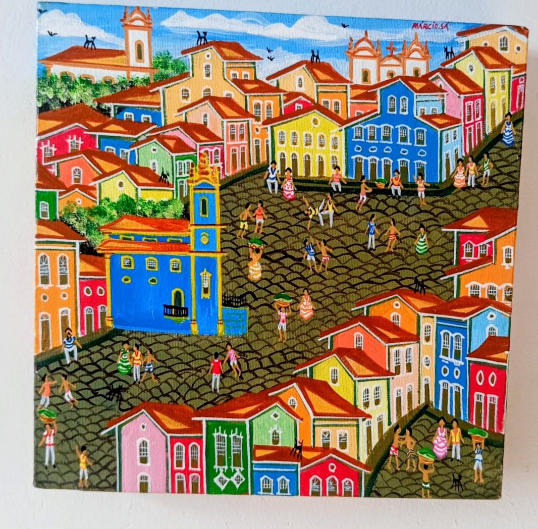 AECIOANDRADE7's tweet photo. Telas de Márcio Sá artista naif da Bahia salvador Pelourinho 
Medida 20x20 
Whatsapp 11-974152050 https://t.co/K8pmefGhYo