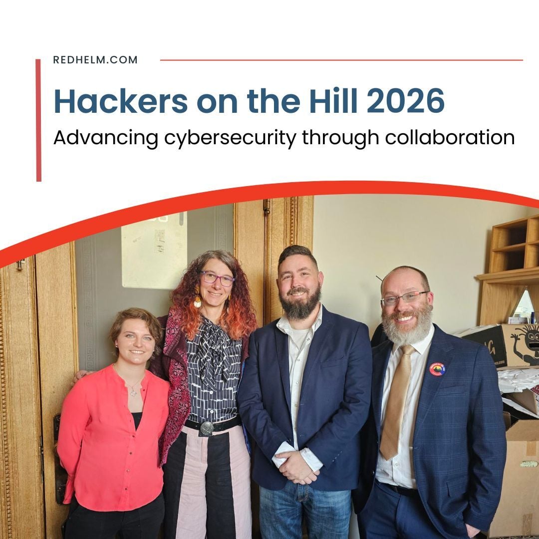 RedHelmCo's tweet photo. RedHelm VP Luke McOmie joined cybersecurity leaders and policymakers at Hackers on the Hill Colorado in Denver to discuss cybercrime, data privacy, AI, and operational risk. Important conversations for today’s leadership teams. #Cybersecurity #RedHelm https://t.co/ZY3bEPaJC5