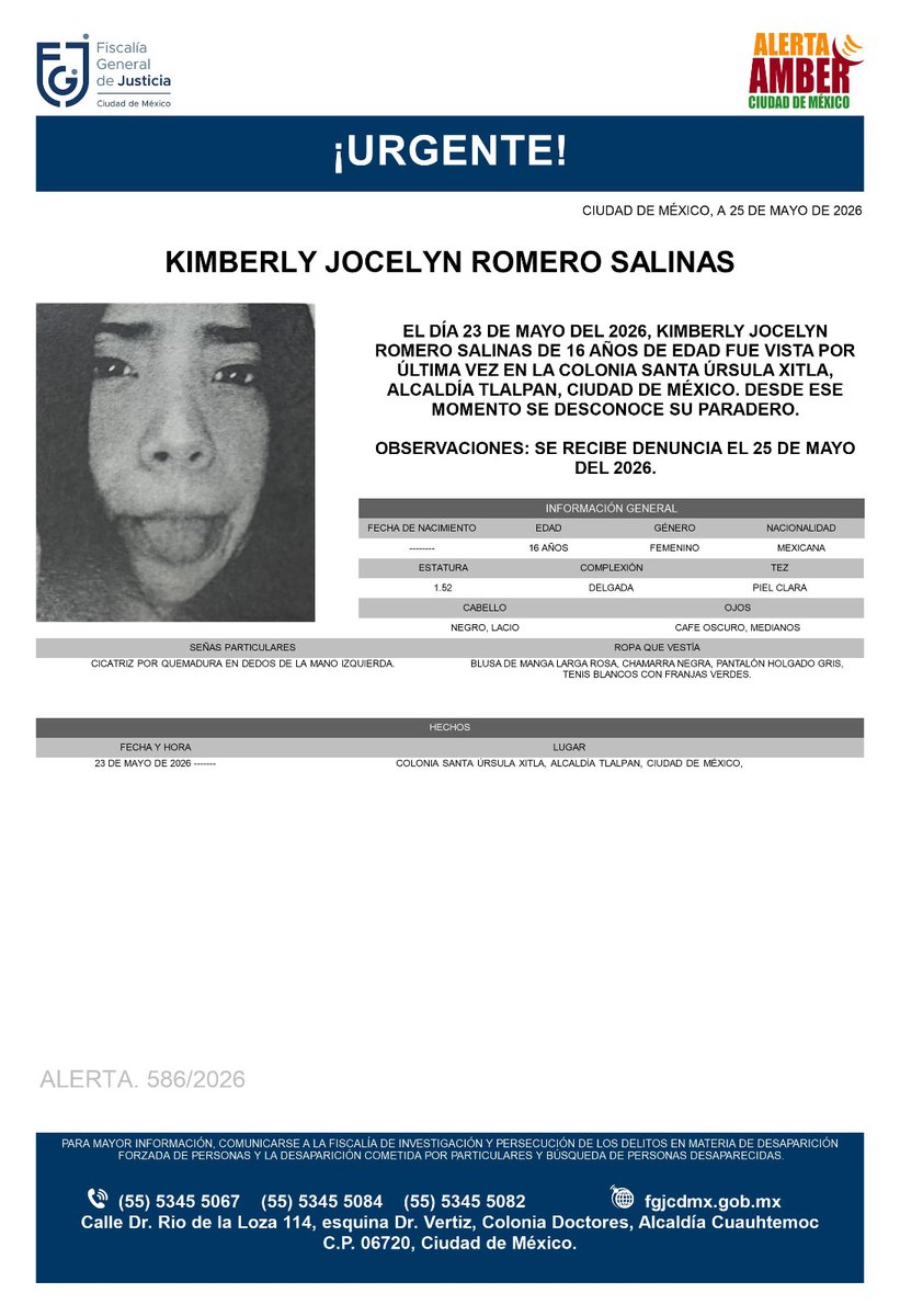 Alerta Amber CDMX tweet media