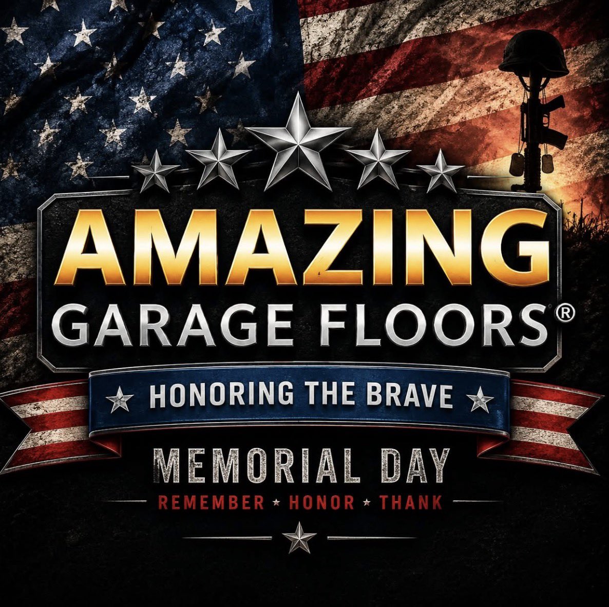 AmazingGarage1's tweet photo. This Memorial Day, Amazing Garage Floors Kansas City remembers and honors the brave men and women who made the ultimate sacrifice for our country. Thank you to those who served and to the families who carry their legacy forward. 🇺🇸 #MemorialDay #RememberAndHonor #KansasCity https://t.co/yPBTTJSFmx