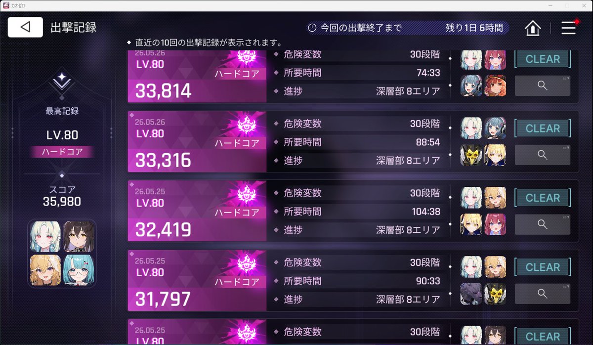 hey2YOUTUBE's tweet photo. カオゼロ危険変数30を5連続クリア達成
ハイデマリ2凸がめっちゃ強い
#カオゼロ https://t.co/q0qag9ICQN