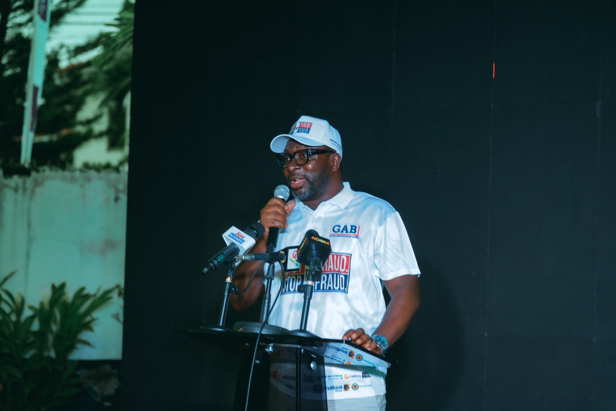 BankersGhana's tweet photo. 🚨 𝐆𝐀𝐁 𝐋𝐚𝐮𝐧𝐜𝐡𝐞𝐬 𝐍𝐚𝐭𝐢𝐨𝐧𝐰𝐢𝐝𝐞 𝐀𝐧𝐭𝐢-𝐅𝐫𝐚𝐮𝐝 𝐂𝐚𝐦𝐩𝐚𝐢𝐠𝐧 🚨

The Ghana Association of Banks (GAB) has launched a six-month nationwide anti-fraud campaign to combat rising financial fraud and protect trust in Ghana’s financial system.

Under the theme “SPOT THE FRAUD, STOP THE FRAUD” and hashtag #ShineYourEyes, the campaign will educate the public on how to identify, prevent, and report fraud targeting bank accounts, mobile money wallets, and digital platforms.

Speaking at the launch, GAB President and MD of Stanbic Bank Ghana, Mr. Kwamina Asomaning, described fraud as a direct attack on trust within the financial system.

GAB CEO, Mr. John Awuah, emphasized that fraud is now a major strategic and reputational risk requiring a coordinated industry-wide response.

Closing the event, MD of Absa Bank Ghana, Mr. Edward Nartey Botchway, urged everyone to play their part in fighting fraud.

📢 Be Vigilant. Be Informed. Be Protected.

📸 To access the gallery:
https://t.co/AJtctZU3bQ

@followers
#ShineYourEyes #SpotTheFraudStopTheFraud #GAB #FraudAwareness #CyberSecurity #StopFraud #FinancialSecurity