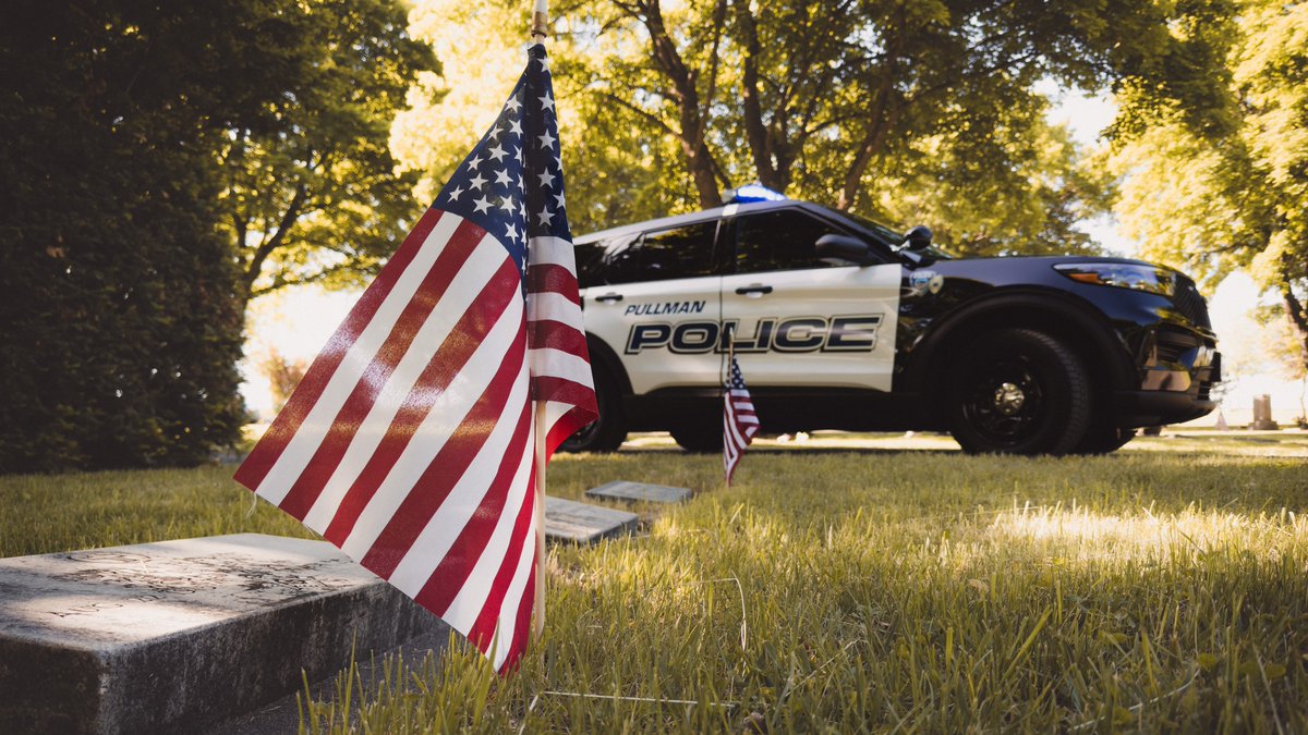 PullmanPolice's tweet photo. Memorial Day is a time to reflect on the sacrifices made by those who never made it home and to recognize the families and loved ones who carry that loss each day.

From all of us at the Pullman Police Department, we remember and thank the fallen for their sacrifice. https://t.co/wctom9kLQD