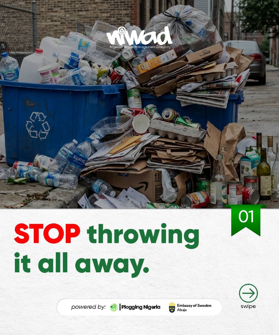ploggingnigeria's tweet photo. Stop throwing it all away! 🛑♻️

Ever wondered what to do with your sorted waste but didn't know who to call?

Or perhaps you're trying to build a sustainable lifestyle/business in Nigeria but struggle to find reliable waste management partners? 

👉 Swipe through to discover... https://t.co/afKn37hLL7