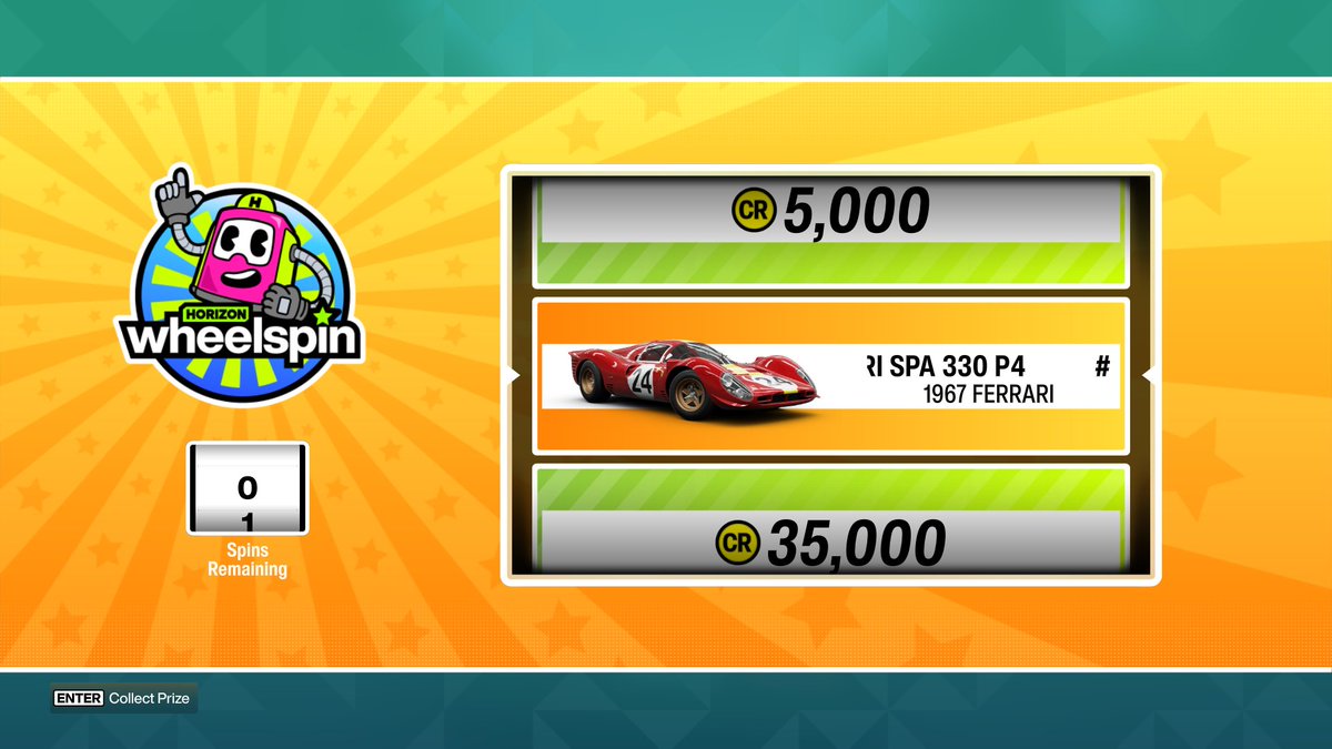 JayyCS2's tweet photo. Finally got the most expensive car from a single wheel spin 🥹 #ForzaHorizon６ https://t.co/gxUdLxZp7b