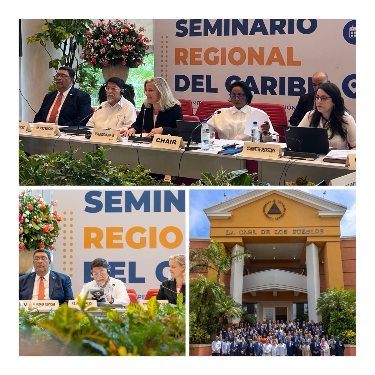 UNDPPA's tweet photo. At the C-24 Caribbean Regional Seminar in Managua @antonioguterres called on participants to reinvigorate their commitment to bring an end to colonialism and build a just, inclusive future for all.
Link: https://t.co/7q7Q2Wqiec https://t.co/hovC1Y6H01
