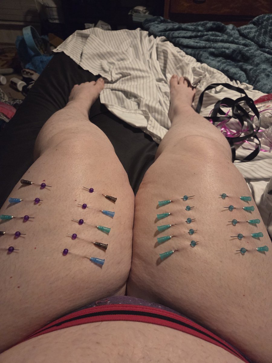 funmissbehaving's tweet photo. #masochistmonday needles and beads and ribbons oh my 🤭 https://t.co/zB9yBFj4up