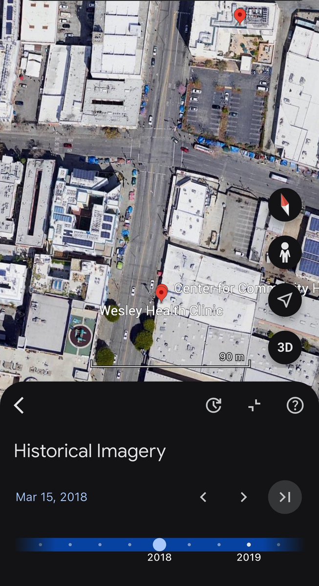Half_Zach's tweet photo. @andrewscotte @young_maymay Not entirely true. But, yes - COVID did ramp things up. This is 5th/San Pedro…wait til the OP finds out there are such things as satellite images. Homelessness has been allowed to run out of control and is compeltely different than in the 90’s/early 00’s. https://t.co/EJsbwcLWA0