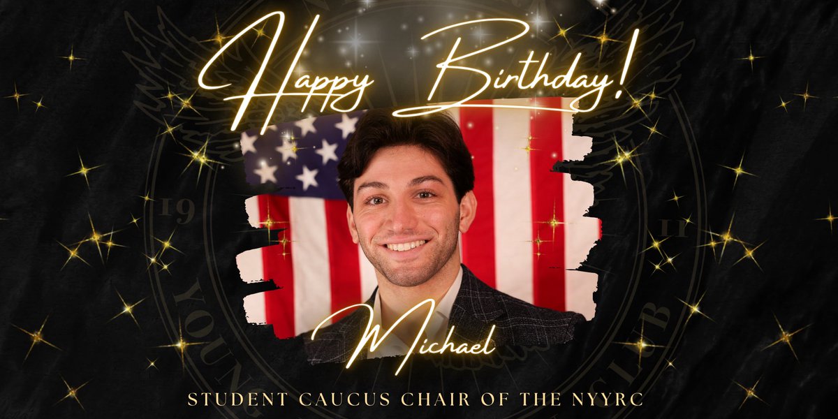 NYYRC's tweet photo. Wishing a very happy birthday to our Student Caucus Chairman, Michael Gianino! 

Thank you for your dedication to growing the college Republican base and advancing our Club in student circles. We hope you had a great day! https://t.co/WdkUhjoucK