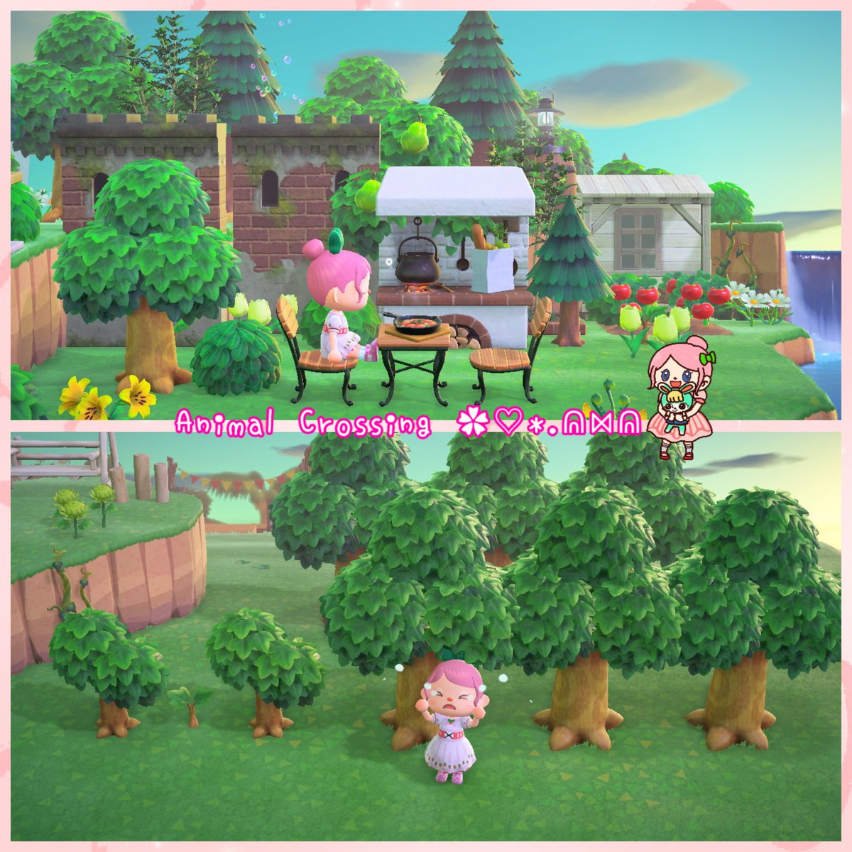 あつまれどうぶつの森 #あつ森 #ACNH おはようございます🍓🐰😷 いつも