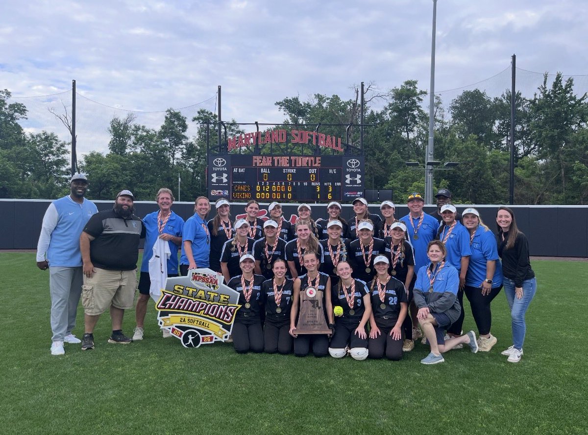 HHSCanesSB's tweet photo. Congratulations to the Huntingtown Hurricanes on winning the 2026 2A Maryland State Championship https://t.co/ILNqqMXLx2