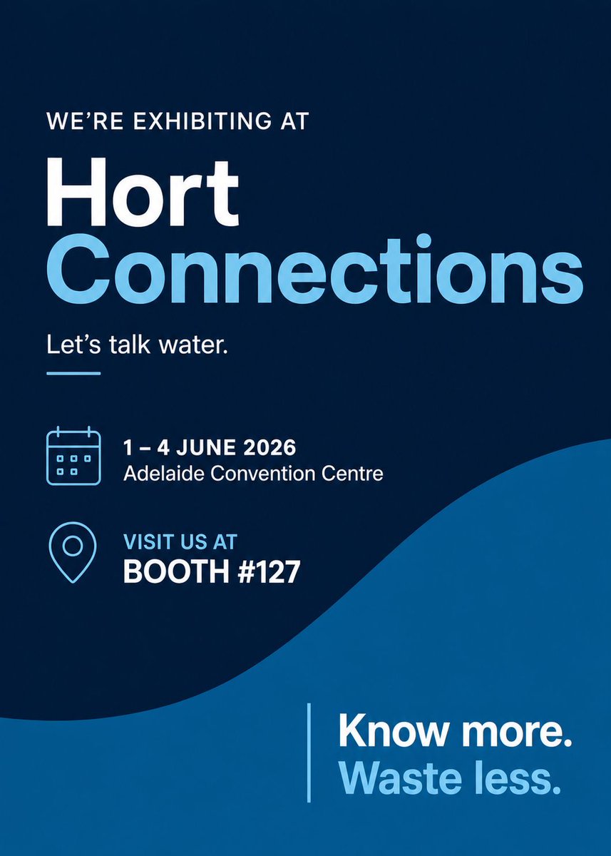 swnsys's tweet photo. We're at #HortConnections 2026. Adelaide Convention Centre, Booth #127, 1–4 June. Come and find us.

#SWANSystems #HortConnections https://t.co/t5OF3TS9RA