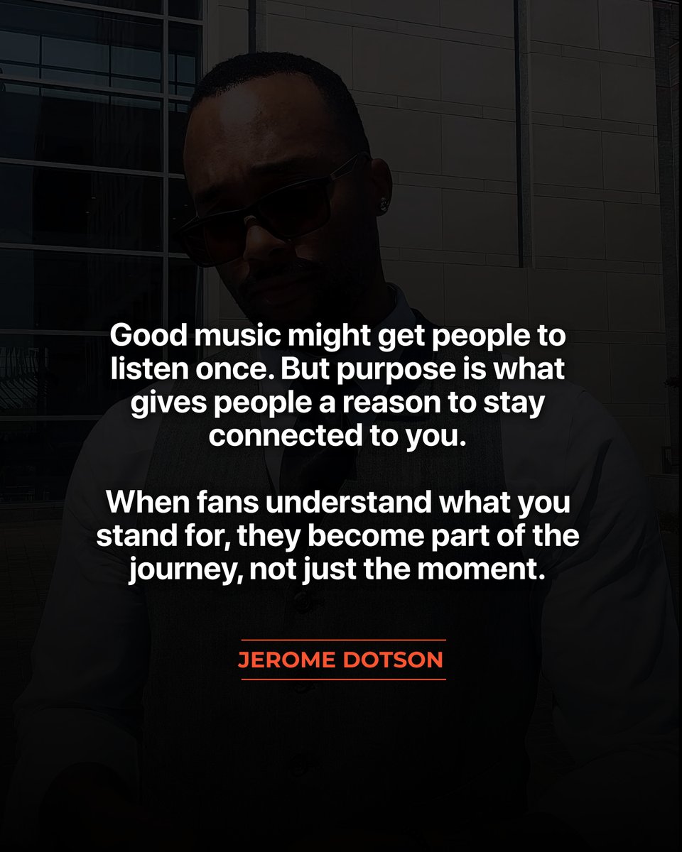 Musicadeapp's tweet photo. Talent can grab attention.
But purpose is what builds real connection over time.

Jerome, CEO of Musicade, shares why artists need more than good music to build a lasting fan base.

What keeps you connected to an artist long-term — the music or the message? https://t.co/nwilbsIKPy