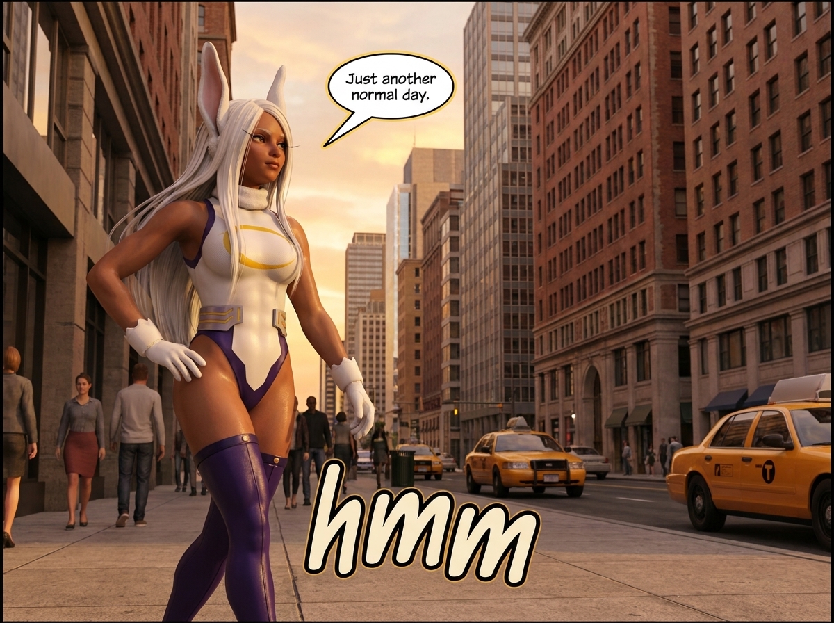 3dMuscleComics's tweet photo. "Just another normal day" she says... 🤔💪 Something tells us this is about to get VERY interesting! 🔥 👉 https://t.co/8LF0sIZgtH #musclegrowth #fmg #femalemuscle #comic #superhero #transformation #Mirko #myheroacademia https://t.co/85WfHwb9ae
