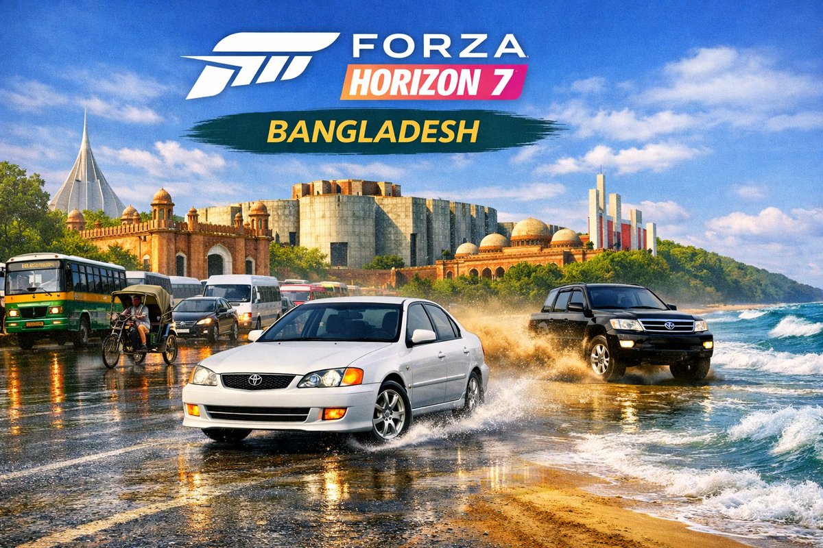 sim756's tweet photo. //,,....#ForzaHorizon #gamers are generating fictional covers featuring their countries, here's mine, #AIGenerated 🇧🇩 #Bangladesh Edition,.. ¯\_(ツ)_/¯ ..; - #sim756

#fanArt #AIGeneratedFanArt https://t.co/9u9jrUDl6c