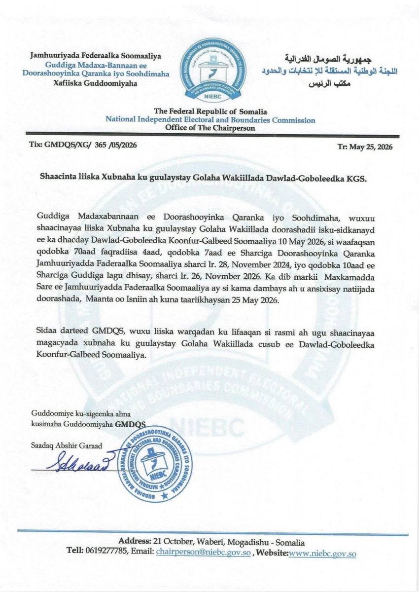 Osman_estate's tweet photo. Since the collapse of the Somali state, a historic democratic milestone has been achieved with the South West State, another federal member of Somalia, taking a significant step forward. The citizens of the South West State have elected their representatives to participate in state affairs.

Somaliland was the first Somali federal member state to pioneer this transition through a multi-party electoral system, moving beyond the traditional model where clan elders exclusively selected representatives.

This development signifies an important shift in Somali politics, empowering ordinary citizens and fostering broader democratic engagement across the region.

Beyond the political sphere, it serves as a meaningful reminder of the Somali people's capacity to rebuild and strengthen their nation.

Nation-building is a gradual process, accomplished one institution, one vote, and one generation at a time.

@TheVillaSomalia @SomaliPM @US2SOMALIA @US_SrAdvisorAF @UKinSomalia @EU_in_Somalia @UNTMIS_ @HassanSMohamud @HESharifShAhmed @MPDrAbib @AAbdishakur @HassanAKhaire @MohamedHRoble @BBCNews @CNN @Reuters @AP @AJEnglish @nytimes @guardian @business @FT @VOANews @SkyNewst @France24_en @dwnews @NPR @ABC @CBSNews @MSNBC
@politico @axios @anadoluagency @CGTNOfficial @SCMPNews @thetimes
@washingtonpost @nypost @BNONews @Independent @Newsweek @HuffPost
@AFP