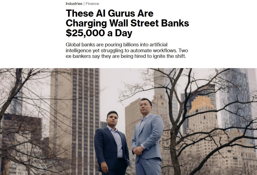 Two trainers charge $25,000/day teaching AI to Wall Street, booked ...