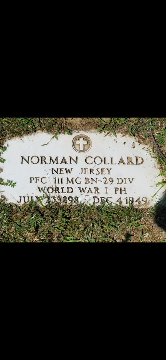 49er_devil's tweet photo. As I was looking into my grandfather - found that Norman Collard (a Corporal in WWI and later Chief of the New Jersey State Capitol Police) was officially awarded the Purple Heart for his combat injuries on August 18, 1932. The medal was presented to him by the Governor of NJ https://t.co/b8SWp43SlG