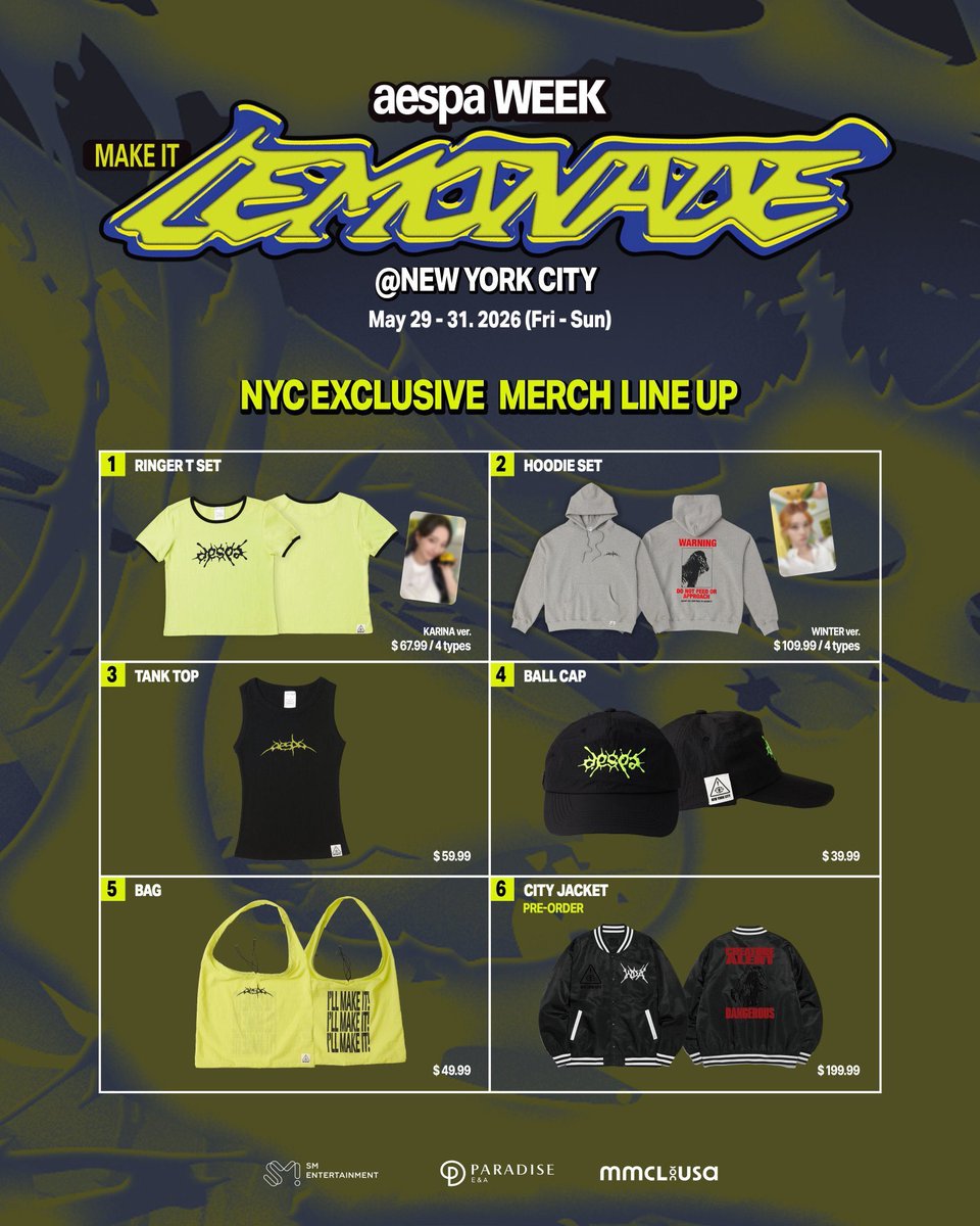 AESPA WEEK MAKE IT LEMONADE MD US MERCH 🇺🇸 NYC POP-UP STORE Item