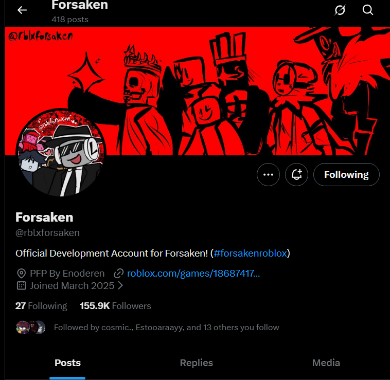 SilverSemaphore's tweet photo. @Makeship @rblxforsaken https://t.co/N16C64rxP5