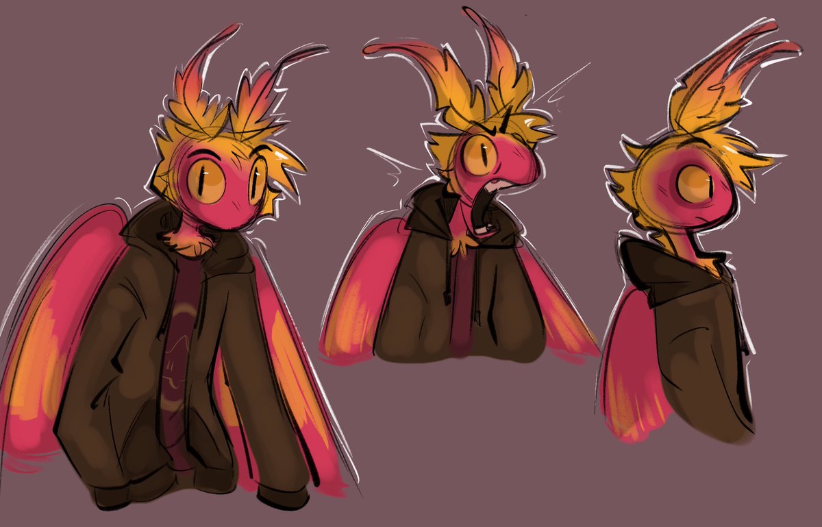 chaotic_hazel's tweet photo. Everytime i draw him i go feral 
#oc #moth #art #fyp #digital #Expression https://t.co/9WVge0mZ9V