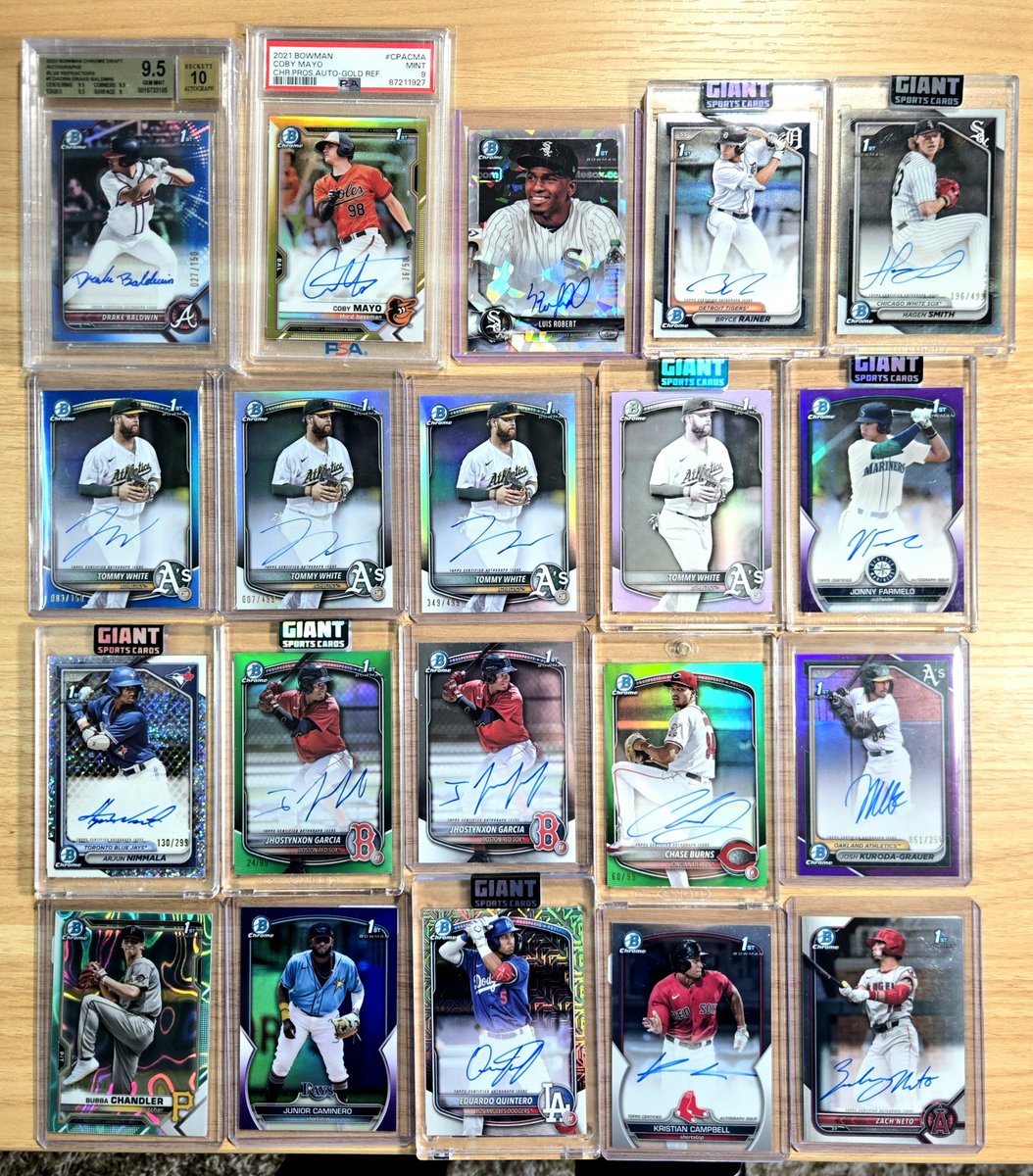 Raleigh_Cards's tweet photo. Been doing some Bowman prospecting for my new collection as well https://t.co/Cv9xXWAu51