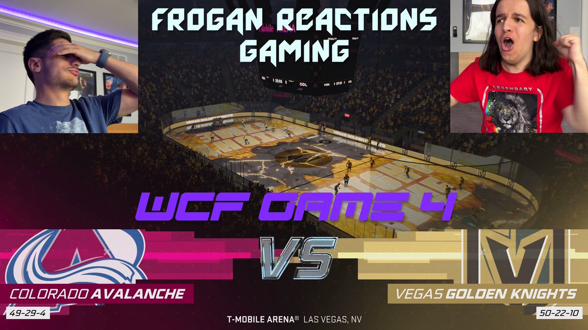 froganreactions's tweet photo. We're back for another match between the 2 best teams in the #West! In today’s video, we played the #WCF Game 4 of #VGK vs #COL on #NHL26. This game was insanity, with breakaways, ejections, and insane goals!

Check out our #YouTube #video here:
https://t.co/NeWlhpBh8j https://t.co/qHMaTD86aM