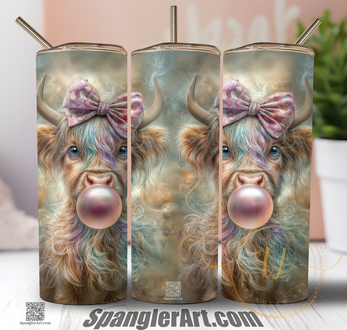 ArtSpangler's tweet photo. Brighten your day with this playful Bubblegum Cow Tumbler. Featuring a whimsical cow design in vibrant pink and white, this durable tumbler keeps your favorite beverages at the perfect temperature. Whether you're sipping morning coffee, afternoon tea, or cold drinks on the go, this charming piece adds a pop of personality to your daily routine. Perfect for animal lovers and anyone who appreciates quirky, fun drinkware that stands out from the crowd.

20oz Double walled Stainless Steel tumbler.
You can only get this in our store.
Link will be in the comments.

Please feel free to share, We would appreciate it greatly.

#tumbler #spanglerart #spangler #genX #highlandcow #cow #bubblegum