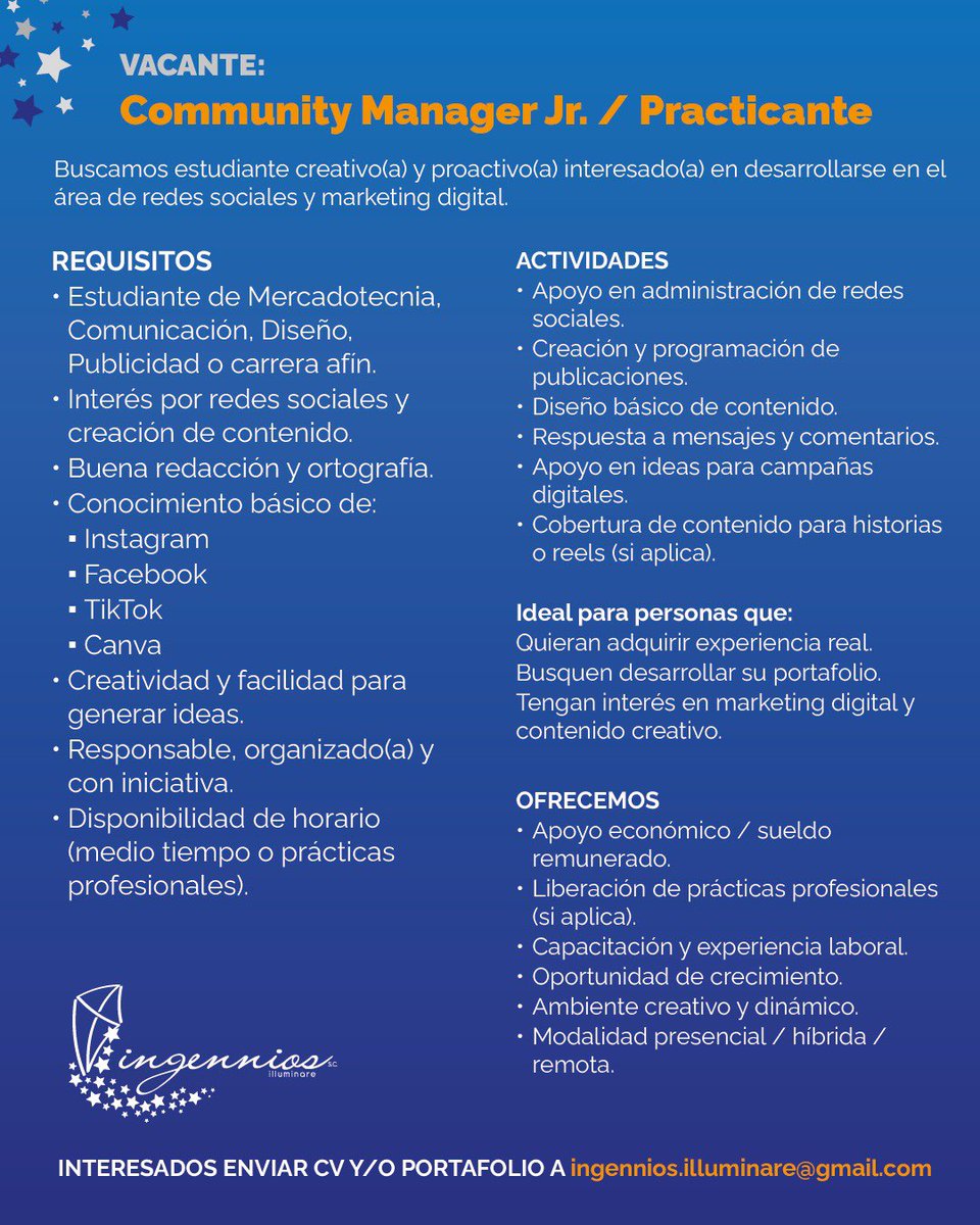 ingennios's tweet photo. #vacante https://t.co/D8ErZAkLk2