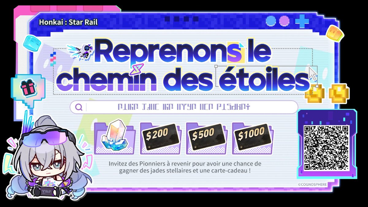 Ronflex2222's tweet photo. Durant l'événement web, vous pourrez inviter des Pionnières et Pionniers de retour pour recevoir des jades stellaires, des cartes-cadeaux et d'autres récompenses surprises. https://t.co/RNfj0nlx8Y