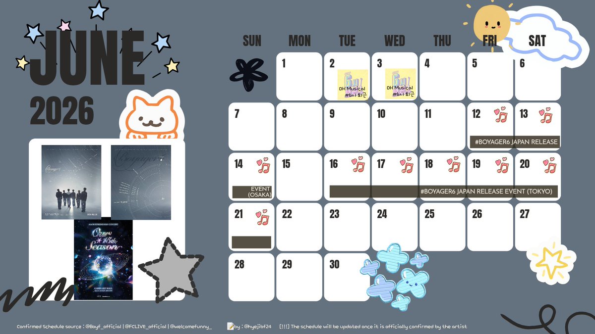 HyejiBf24's tweet photo. [UPDATED_6] [⭐] Hi! I made a timeline to help you keep track of their upcoming comeback and 15th anniversary. Feel free to let me know if I should add or fix anything! Let’s support them together 📷 #BF #Boyfriend #보이프렌드 #Boyager6 #BFisBack #BF_15th_Boyager6 https://t.co/gi6Wxf8wJj