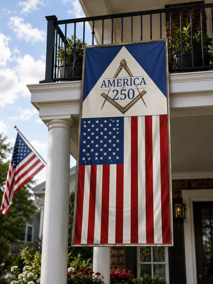 ceestees44's tweet photo. 250 years of freedom, sacrifice, craftsmanship, and the American spirit. 🇺🇸

A new America 250 commemorative yard banner design — blending patriotic symbolism with a classic vertical flag presentation.  Link in comments.

#America250 #Patriot #USA250 #4thOfJuly  #1776 #Freedom https://t.co/KX7Mc4wPSZ