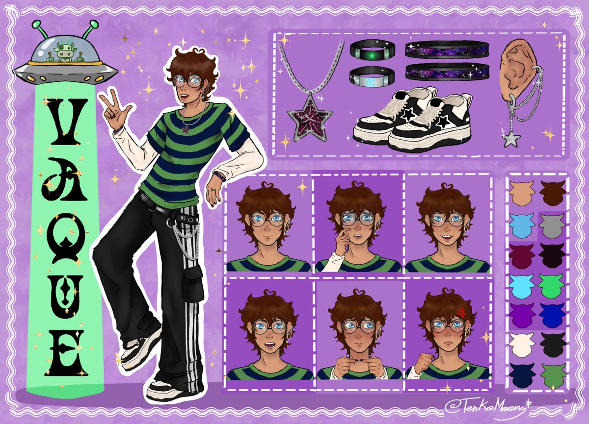 VaqueRei's tweet photo. Oii, eu sou o vaque! Um carinha meio doido que de vez em quando decide ir pra outro planeta!

Não se esqueçam de marcar e usar a #vaquarts quando for postar uma arte!!

Feito por: @TenkoMoony https://t.co/Yuivmds6Zv