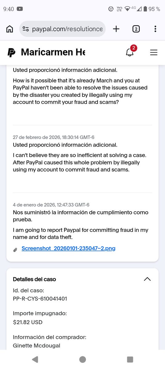 flaiss87's tweet photo. @EnriqueJLores As a PayPal user, I am completely disappointed because they are unable to monitor the fraudulent activities committed by their employees at @PayPalMexico , since they are the only ones who can access my account whenever they want. https://t.co/mvVvNYUjAK