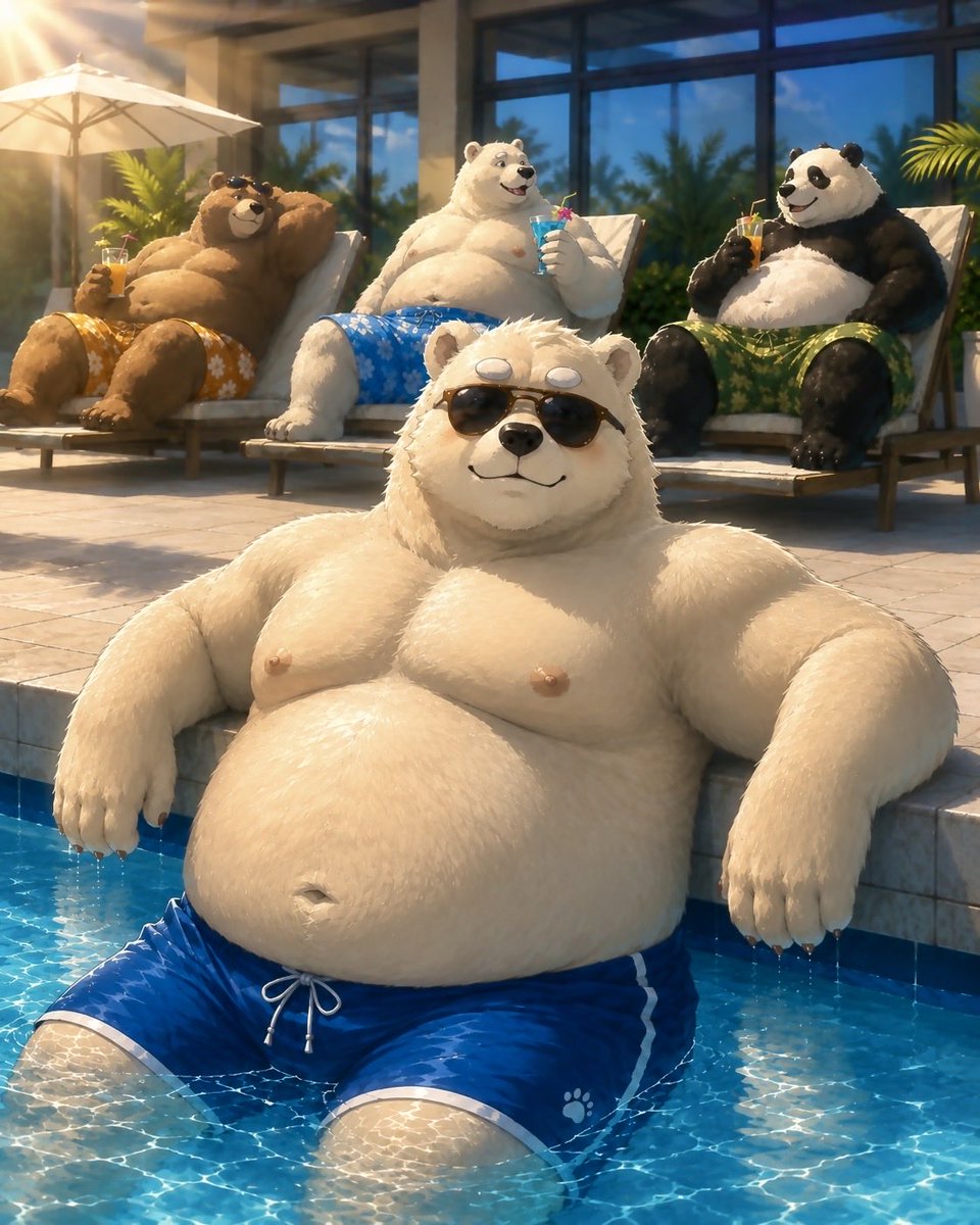 ☀️ 夏はやっぱり、熊さん。 熊さんと、たくさんのぽっちゃり熊さん