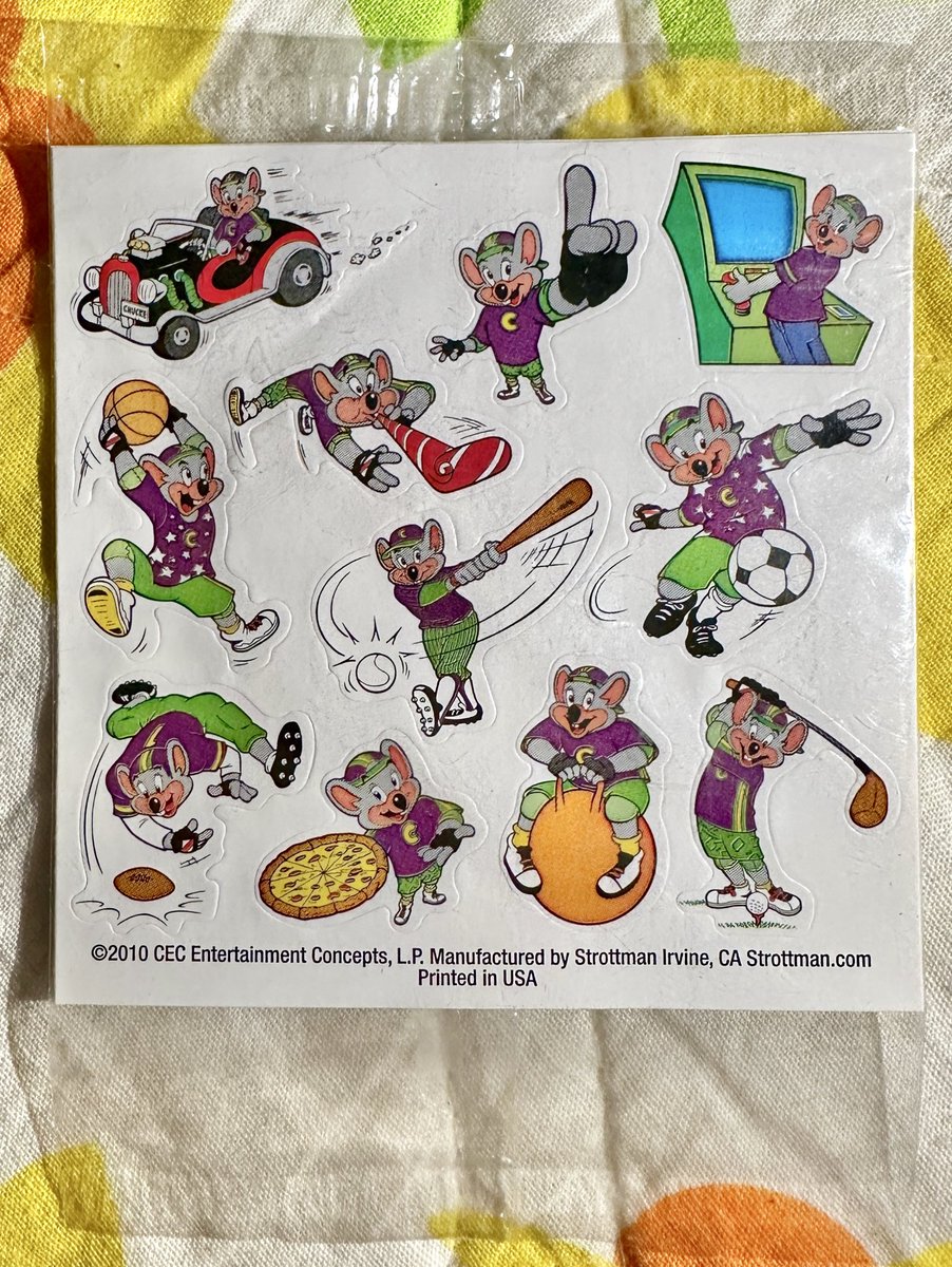 glitterfist's tweet photo. Check out Chuck E. Cheese #CEC #ChuckECheese #Pizza 2010 Sealed Stickers Sports Video Game #2000s https://t.co/BYeteproop https://t.co/1BA3K6kBkO